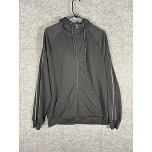 H&M DIVIDED‎ Black Full Zip Up Hoodie Jacket Athletic Mens Medium